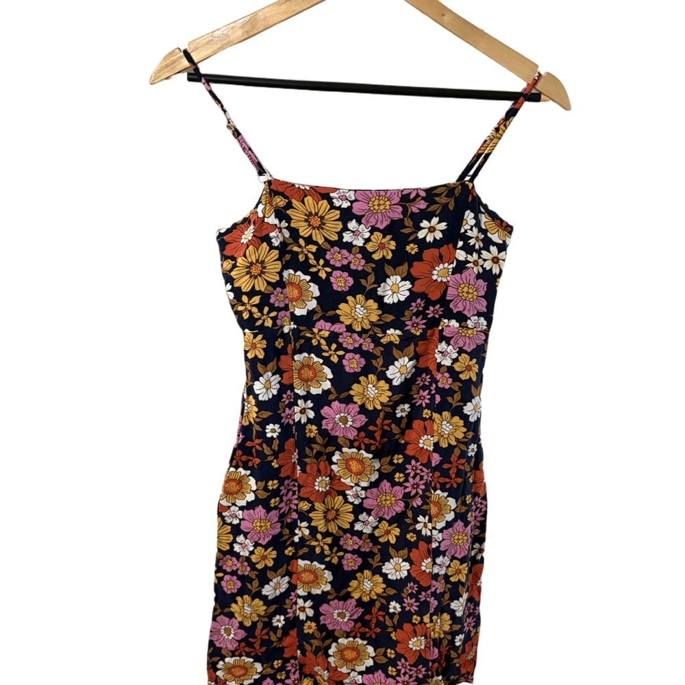 Rare Editions Floral Mini Dress - Black, Pink, Orange